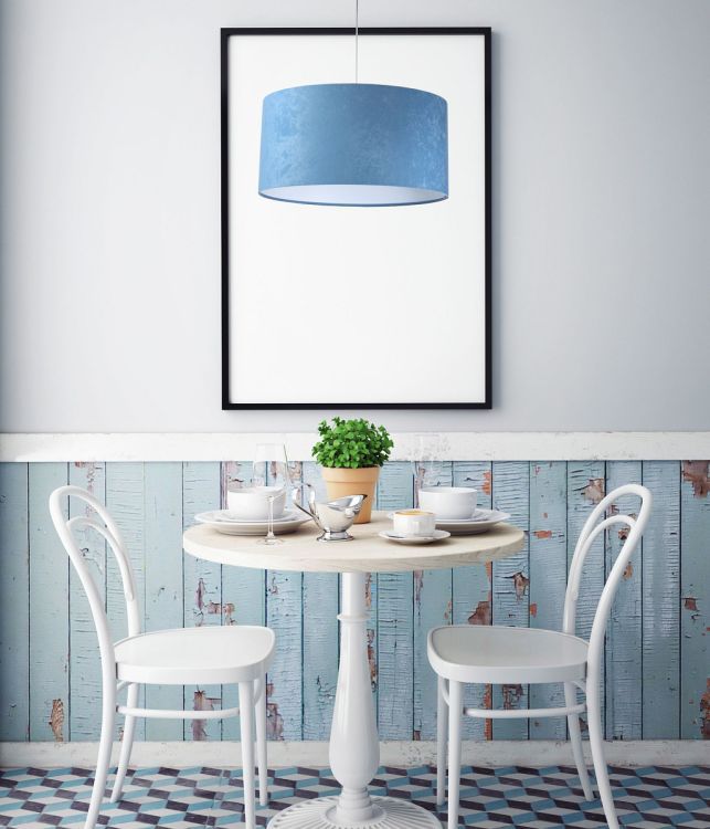 Lampa Bps Koncept wisząca HOME 30 błękitna/biała 1 szt