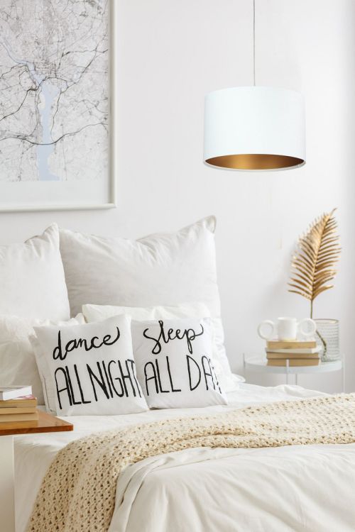 Lampa Bps Koncept wisząca HOME 30 biała/złota 1 szt