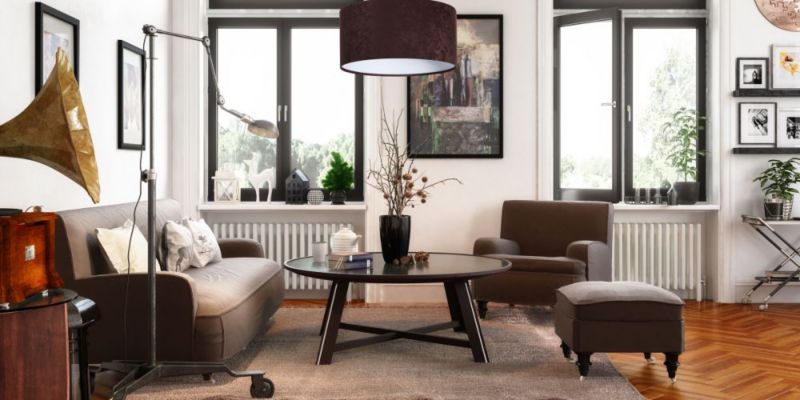 Lampa Bps Koncept wisząca HOME 30 brązowa/biała 1 szt