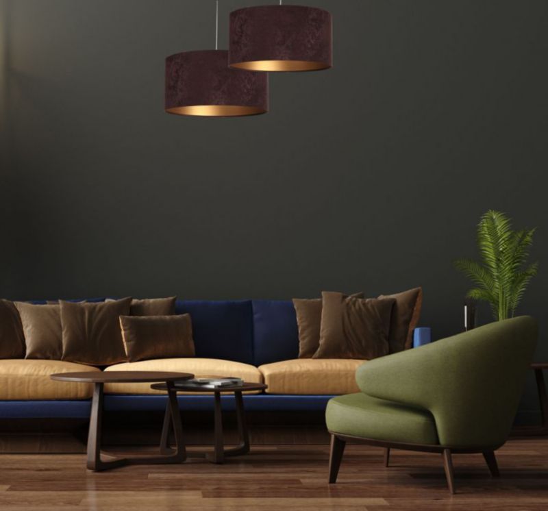 Lampa Bps Koncept wisząca HOME 30 brązowa/złota 1 szt