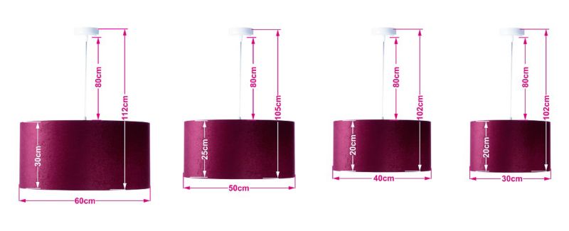 Lampa Bps Koncept wisząca HOME 30 fioletowa/złota 1 szt