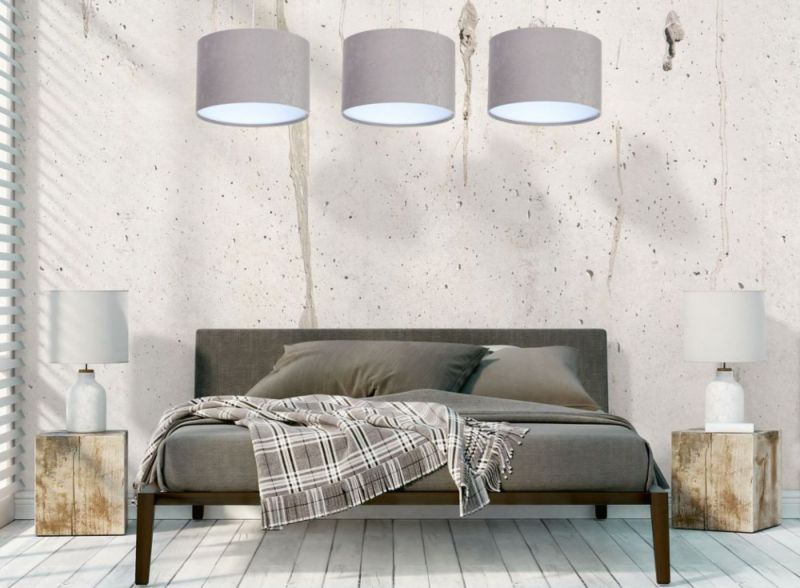 Lampa Bps Koncept wisząca HOME 30 szara/biała 1 szt