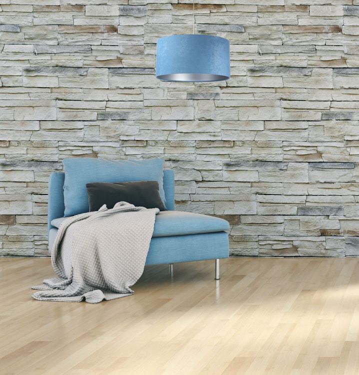 Lampa Bps Koncept wisząca HOME 50 błękitna/srebrna 1 szt