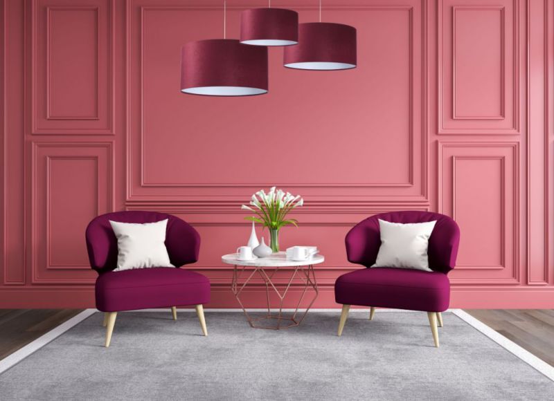 Lampa Bps Koncept wisząca HOME 50 bordowa/biała 1 szt