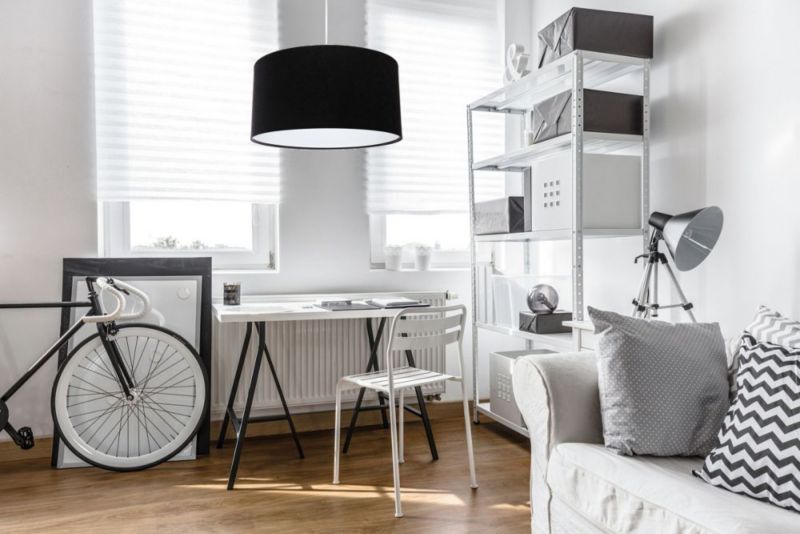 Lampa Bps Koncept wisząca HOME 50 czarna/biała 1 szt