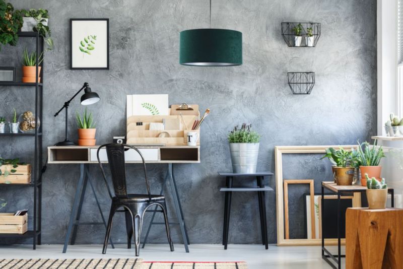 Lampa Bps Koncept wisząca HOME 50 zielona/srebrna 1 szt