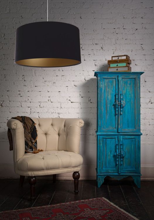 Lampa Bps Koncept wisząca HOME 60 czarna/złota 1 szt
