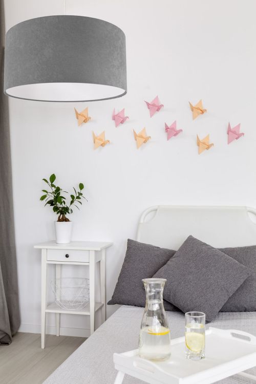 Lampa Bps Koncept wisząca HOME 60 szara/biała 1 szt