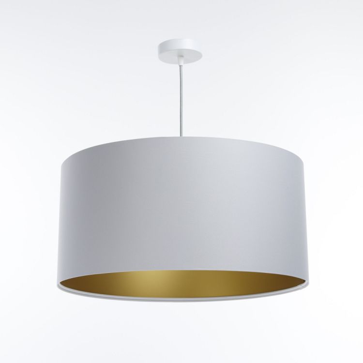 Lampa Bps Koncept wisząca MODERN 60 szara/złota 1 szt