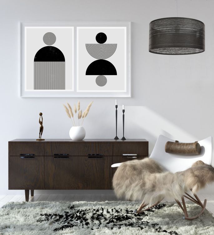 Lampa Bps Koncept wisząca NATURAL DARK 40 grafitowa 1 szt