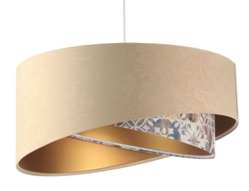 Lampa Bps Koncept wisząca SANDERLING beżowa/złota 1 szt