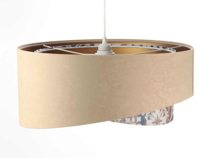 Lampa Bps Koncept wisząca SANDERLING beżowa/złota 1 szt