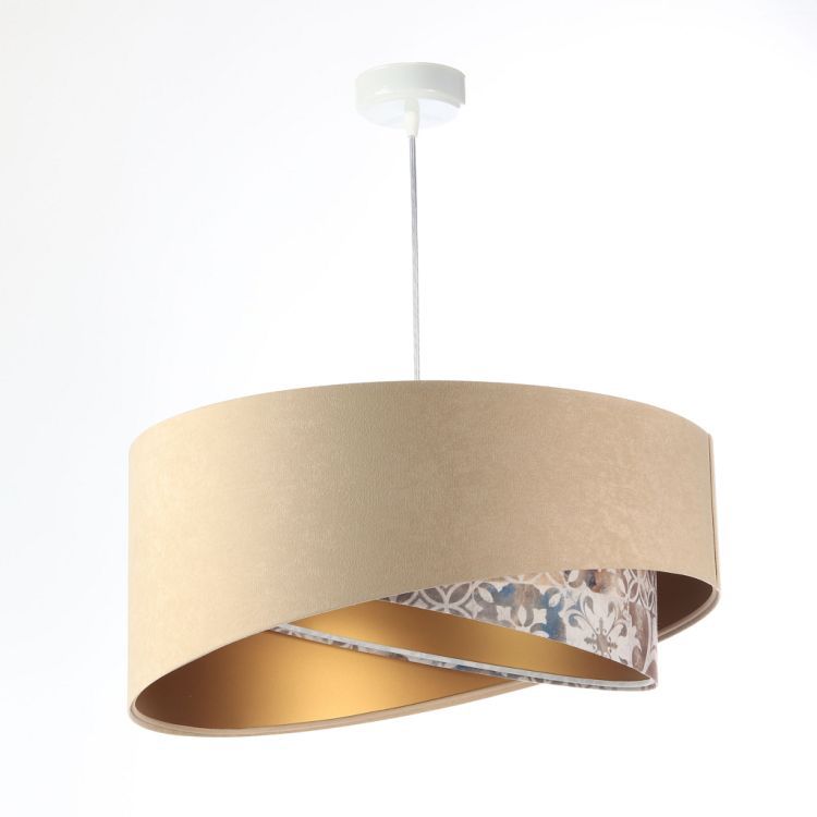 Lampa Bps Koncept wisząca SANDERLING beżowa/złota 1 szt