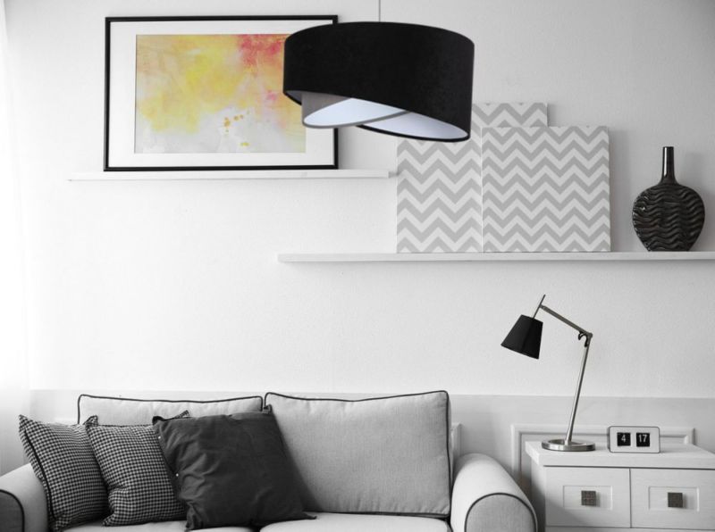 Lampa Bps Koncept wisząca SHAPELESS czarna/szara/biała 1 szt