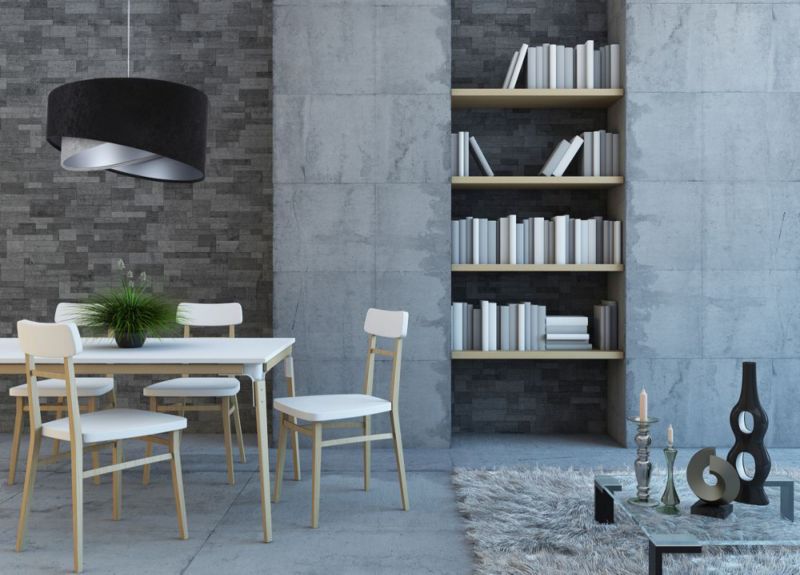 Lampa Bps Koncept wisząca SHAPELESS czarna/szara/srebrna 1 szt