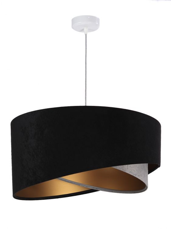Lampa Bps Koncept wisząca SHAPELESS czarna/szara/złota 1 szt