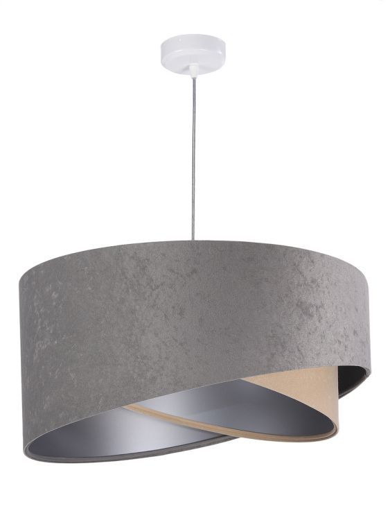 Lampa Bps Koncept wisząca SILVERY szara/beżowa/srebrna 1 szt