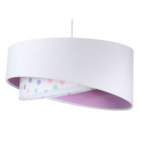 Lampa Bps Koncept wisząca SPECK biała/fioletowa 1 szt