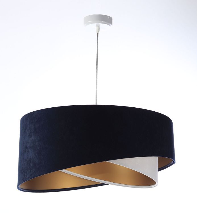 Lampa Bps Koncept wisząca THUNDERCLOUD WHITE granatowa/złota 1 szt