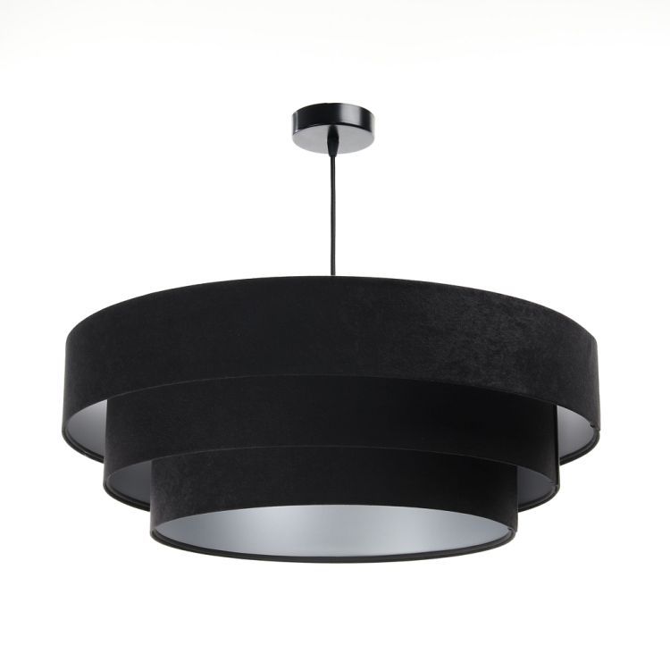 Lampa Bps Koncept wisząca TRIO czarna/srebrna 1 szt