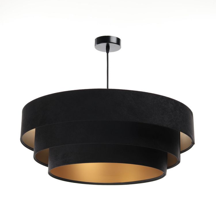Lampa Bps Koncept wisząca TRIO czarna/złota 1 szt