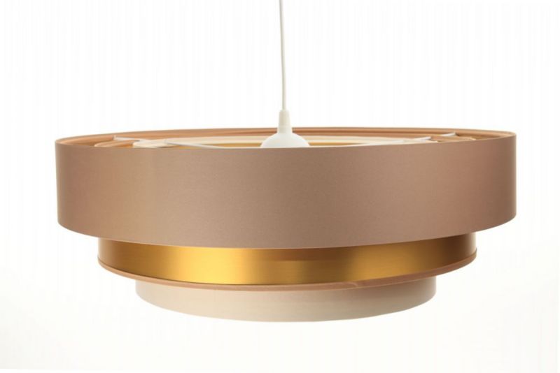 Lampa Bps Koncept wisząca TRIO MIX beżowa/złota/kremowa 1 szt
