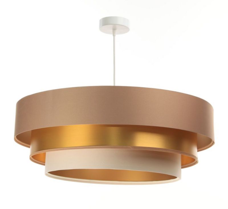 Lampa Bps Koncept wisząca TRIO MIX beżowa/złota/kremowa 1 szt