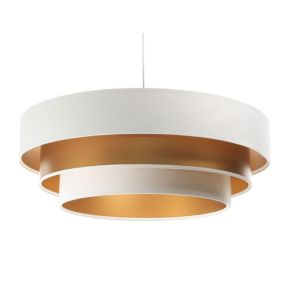Lampa Bps Koncept wisząca TRIO MIX biała/złota 1 szt