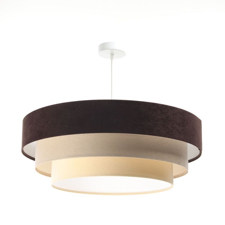 Lampa Bps Koncept wisząca TRIO MIX brązowa/beżowa/biała 1 szt