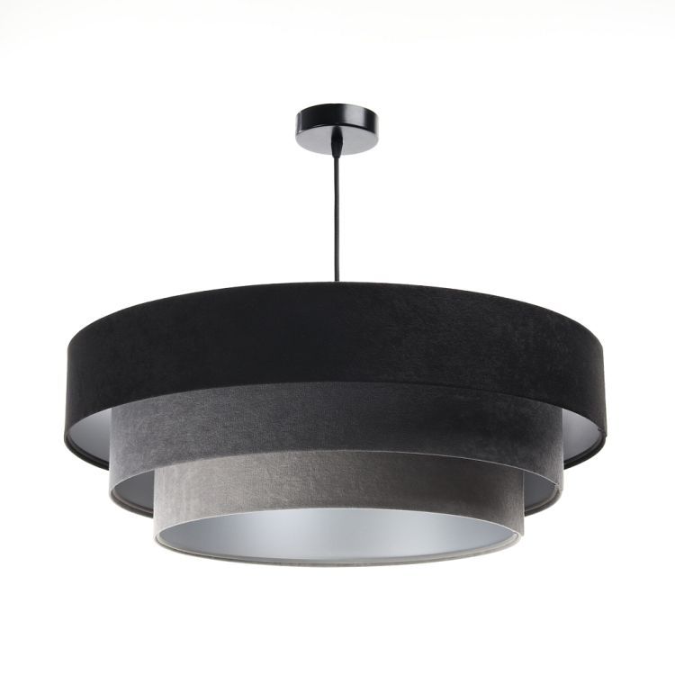 Lampa Bps Koncept wisząca TRIO MIX czarna/szara/srebrna 1 szt
