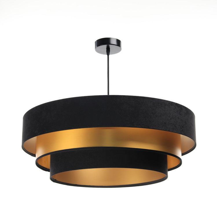 Lampa Bps Koncept wisząca TRIO MIX czarna/złota 1 szt