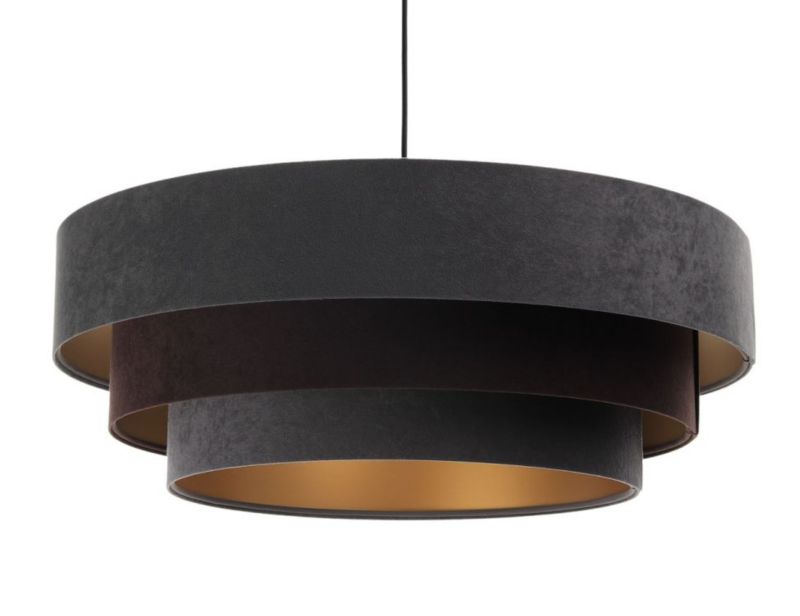 Lampa Bps Koncept wisząca TRIO MIX grafitowa/brązowa/złota 1 szt