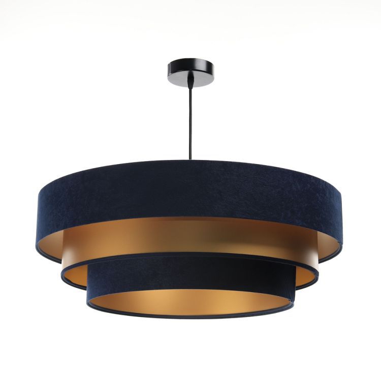 Lampa Bps Koncept wisząca TRIO MIX granatowa/złota 1 szt