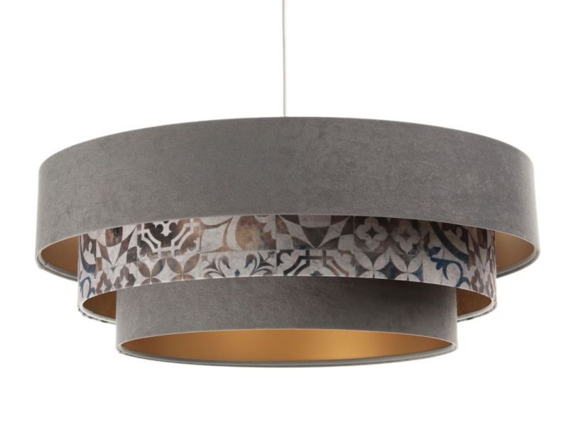 Lampa Bps Koncept wisząca TRIO MIX szara/wielokolorowa 1 szt