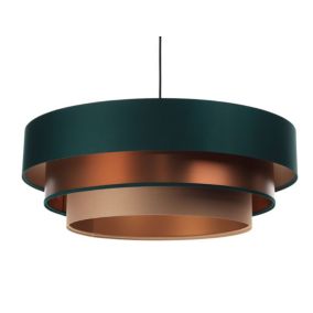 Lampa Bps Koncept wisząca TRIO MIX zielona/miedziana/beżowa 1 szt