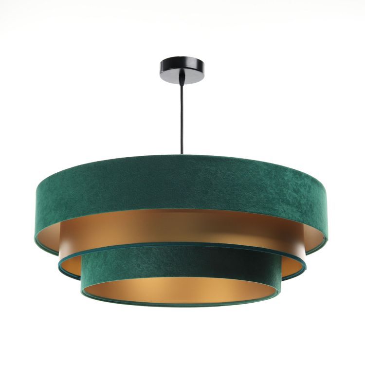 Lampa Bps Koncept wisząca TRIO MIX zielona/złota 1 szt