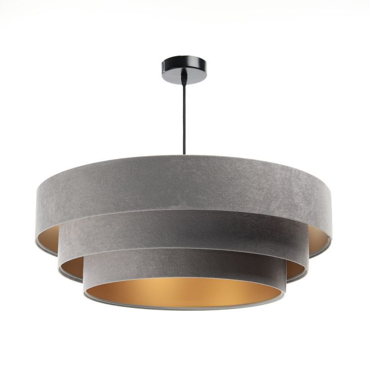 Lampa Bps Koncept wisząca TRIO szara/złota 1 szt