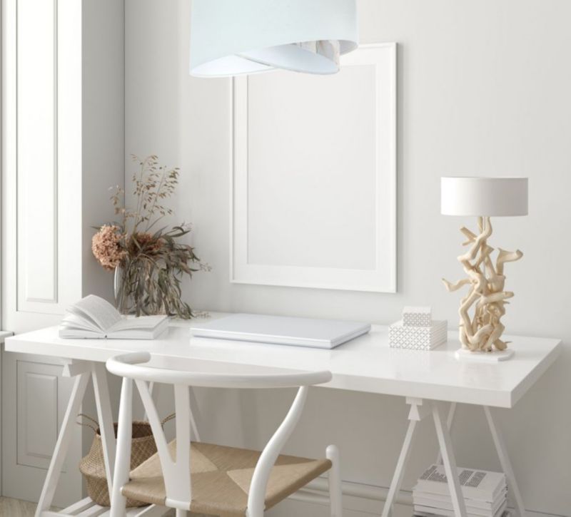 Lampa Bps Koncept wisząca WHITE FLOWER biała 1 szt
