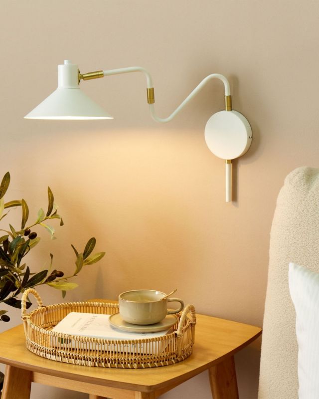 Lampa ścienna Baliem Regulowana Metal Biały 1 szt.