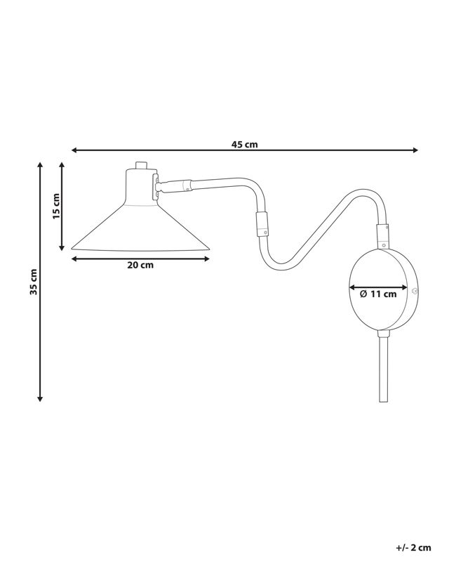 Lampa ścienna Baliem Regulowana Metal Biały 1 szt.