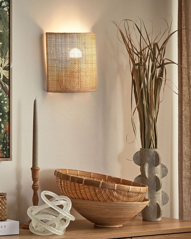 Lampa ścienna Cario Rattan Naturalny 1 szt.