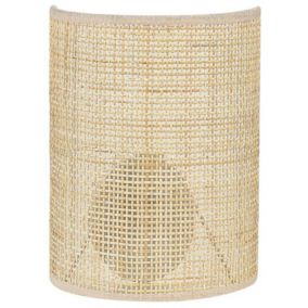 Lampa ścienna Demitrie Rattan Naturalny 1 szt.