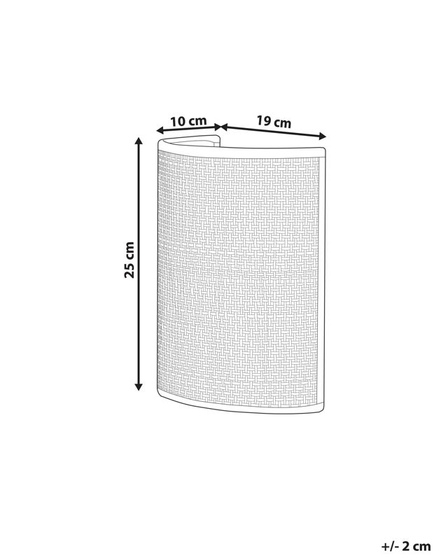 Lampa ścienna Demitrie Rattan Naturalny 1 szt.