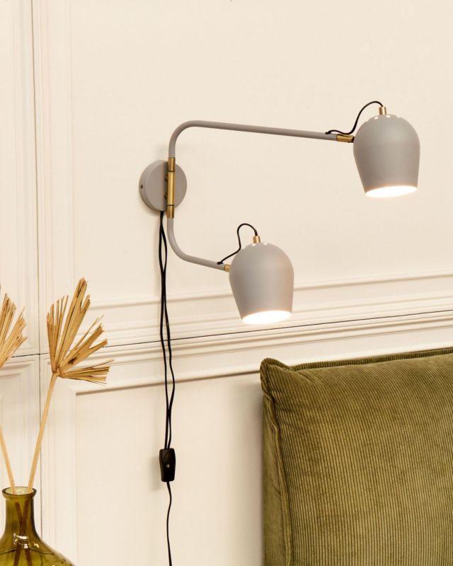 Lampa ścienna Estrella Regulowana Metal Jasnoszary 1 szt.