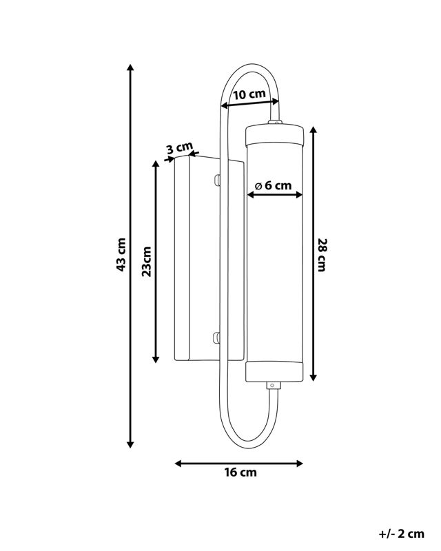 Lampa ścienna Henry Metal Czarny 1 szt.