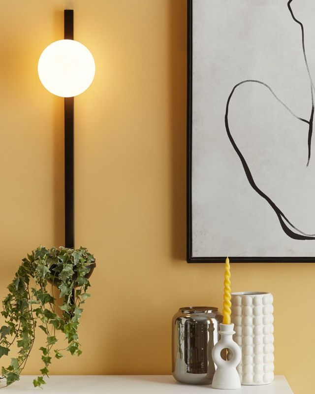 Lampa ścienna Isabella Z kwietnikiem Metal Czarny 1 szt.