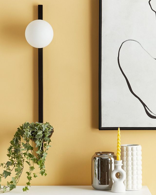 Lampa ścienna Isabella Z kwietnikiem Metal Czarny 1 szt.