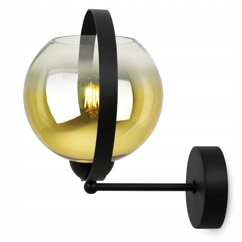 Lampa ścienna kinkiet Light Home LH Bergen Gold 1x E27 60W klosz 15cm złoty 1szt.