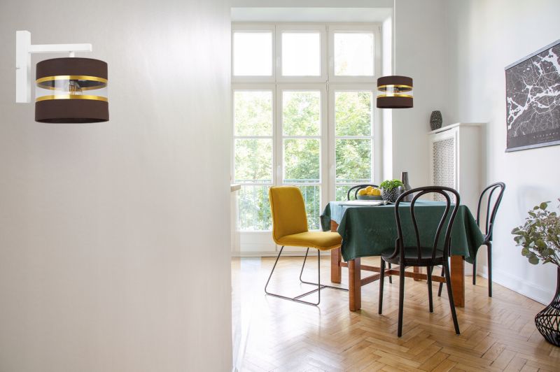 Lampa ścienna kinkiet Light Home LH Elegance Gold 1x E27 60W brązowy/biały 1szt.