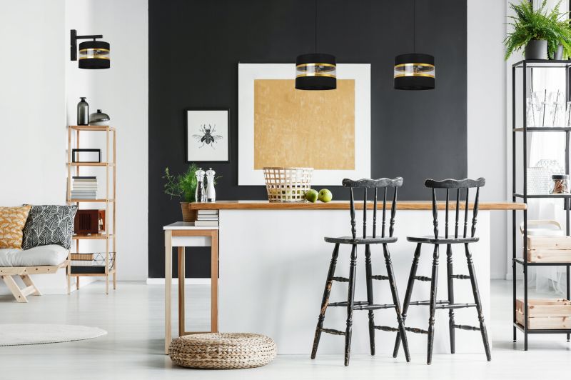 Lampa ścienna kinkiet Light Home LH Elegance Gold 1x E27 60W czarny 1szt.